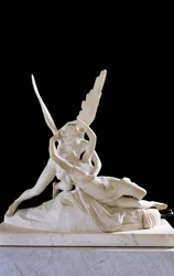 Psyche vækkes til live af Amors kys, 1787